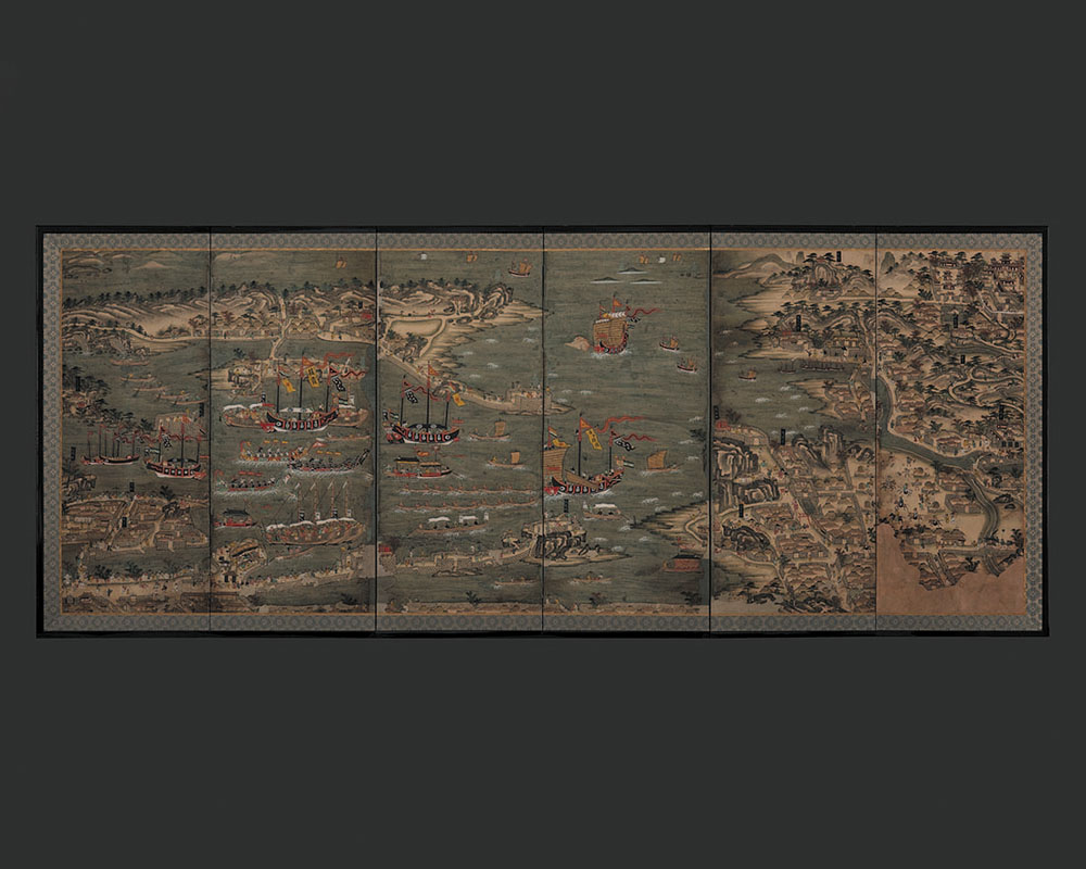 琉球交易港図屏風 | 琉球文化日本遺産ガイド